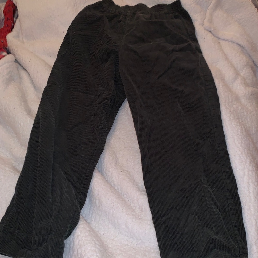 Green corduroy pants